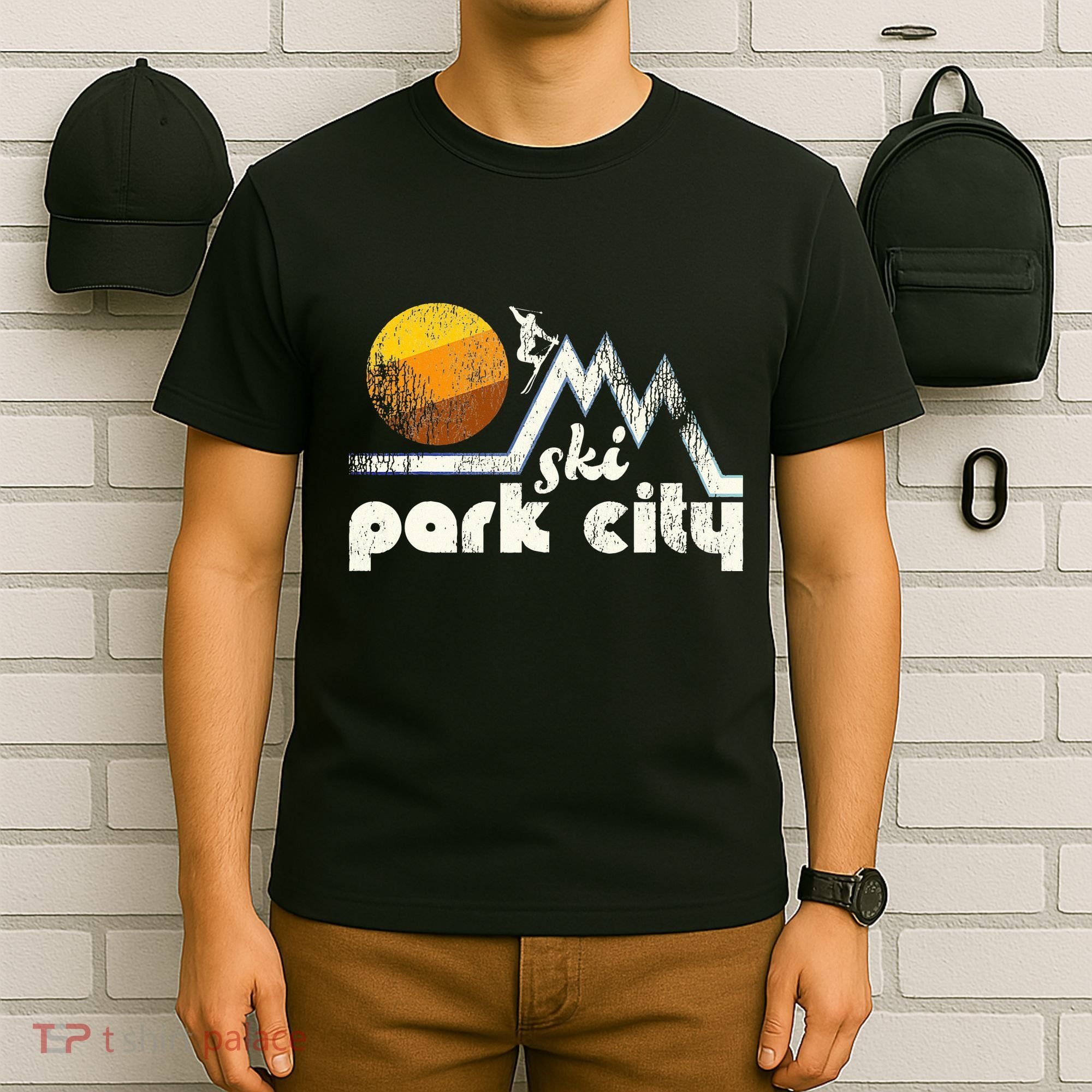 70s Style Ski Park City Utah T-Shirt