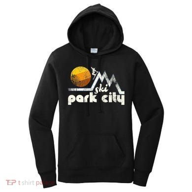 70s Style Ski Park City Utah Women's Hoodie
