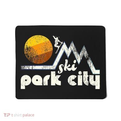 70s Style Ski Park City Utah Mousepad