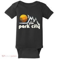 70s Style Ski Park City Utah Baby Bodysuit thumb 0
