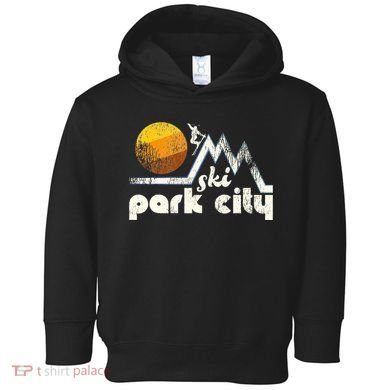 70s Style Ski Park City Utah Toddler Hoodie