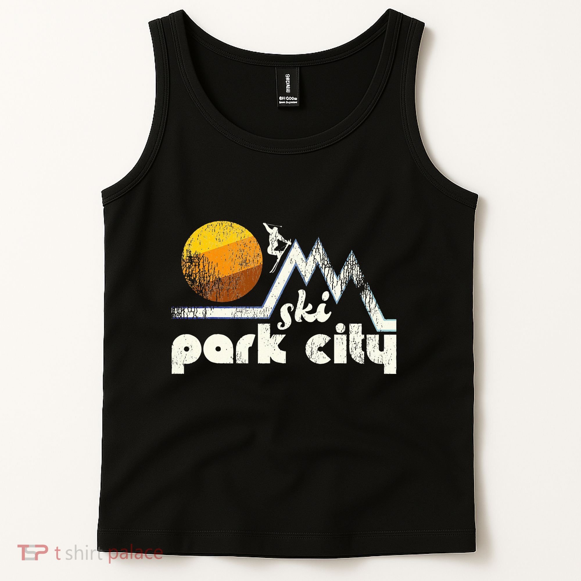 70s Style Ski Park City Utah Tank Top