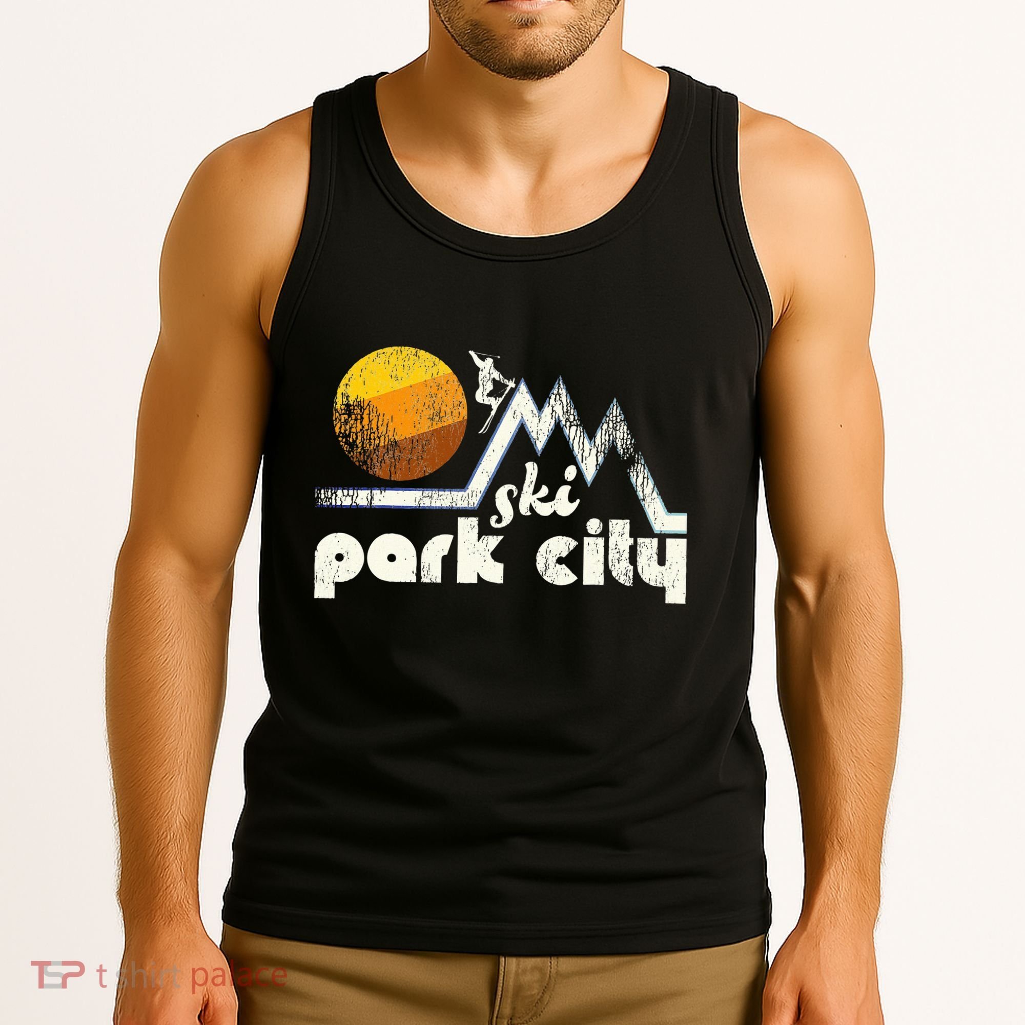 70s Style Ski Park City Utah Tank Top
