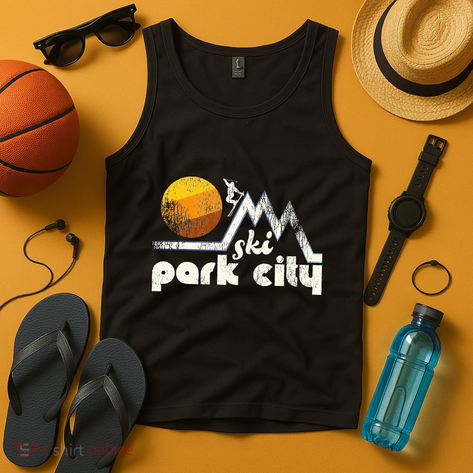 70s Style Ski Park City Utah Tank Top