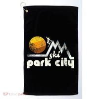 70s Style Ski Park City Utah Golf Towel thumb 0