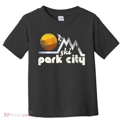 70s Style Ski Park City Utah Toddler T-Shirt