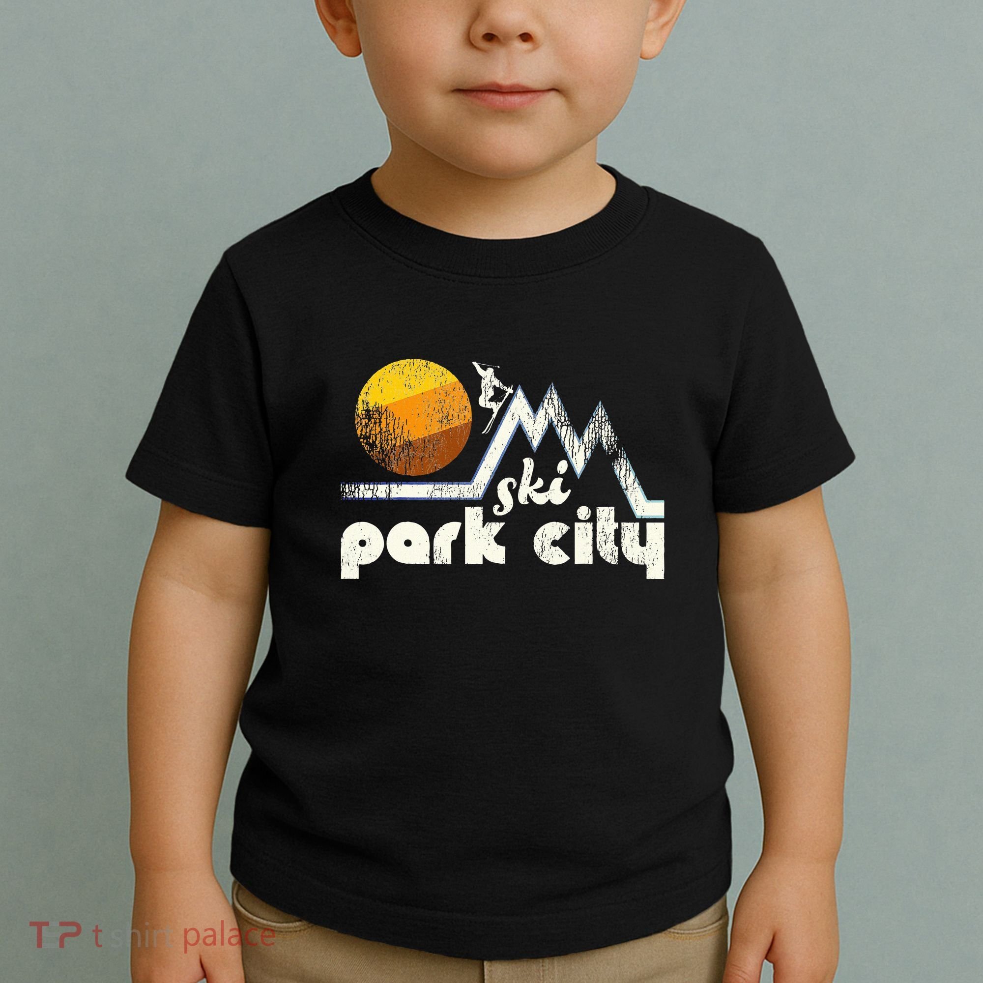70s Style Ski Park City Utah Toddler T-Shirt