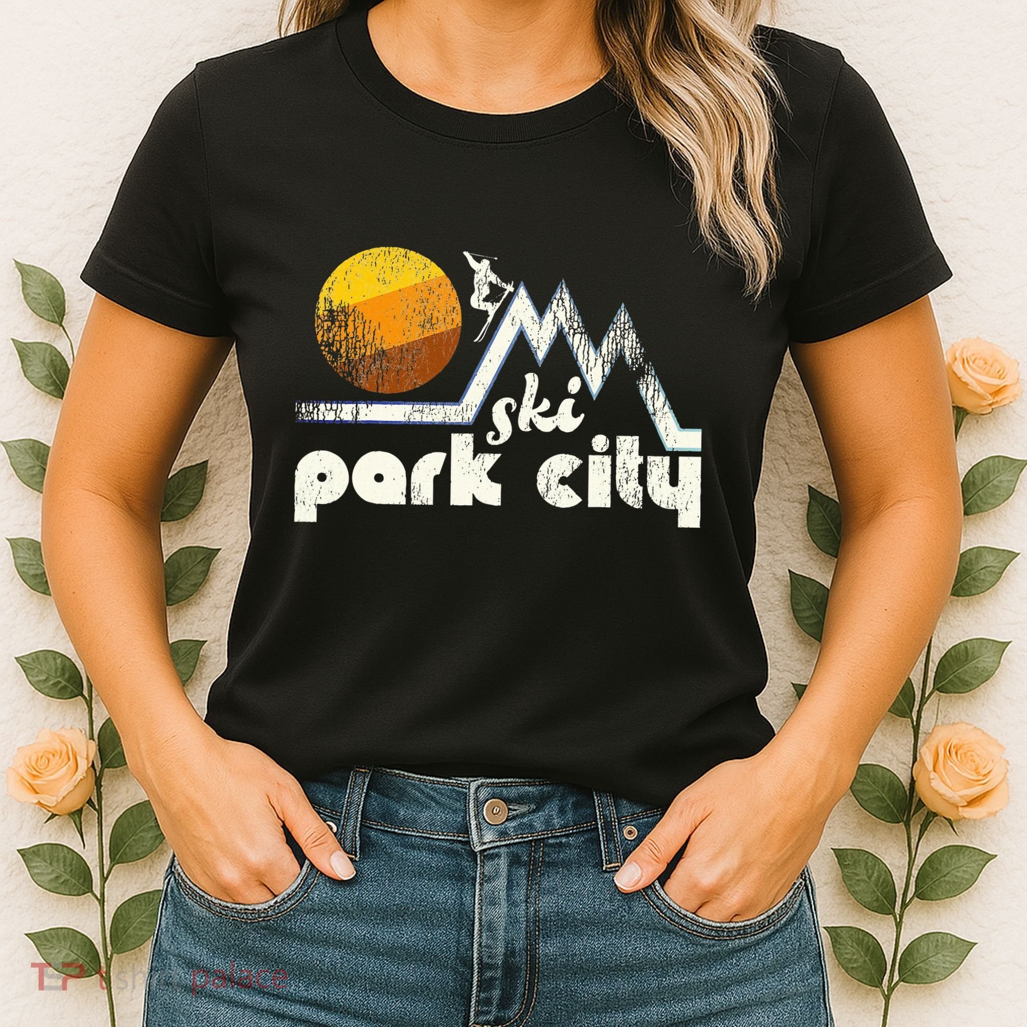 70s Style Ski Park City Utah Women's T-Shirt