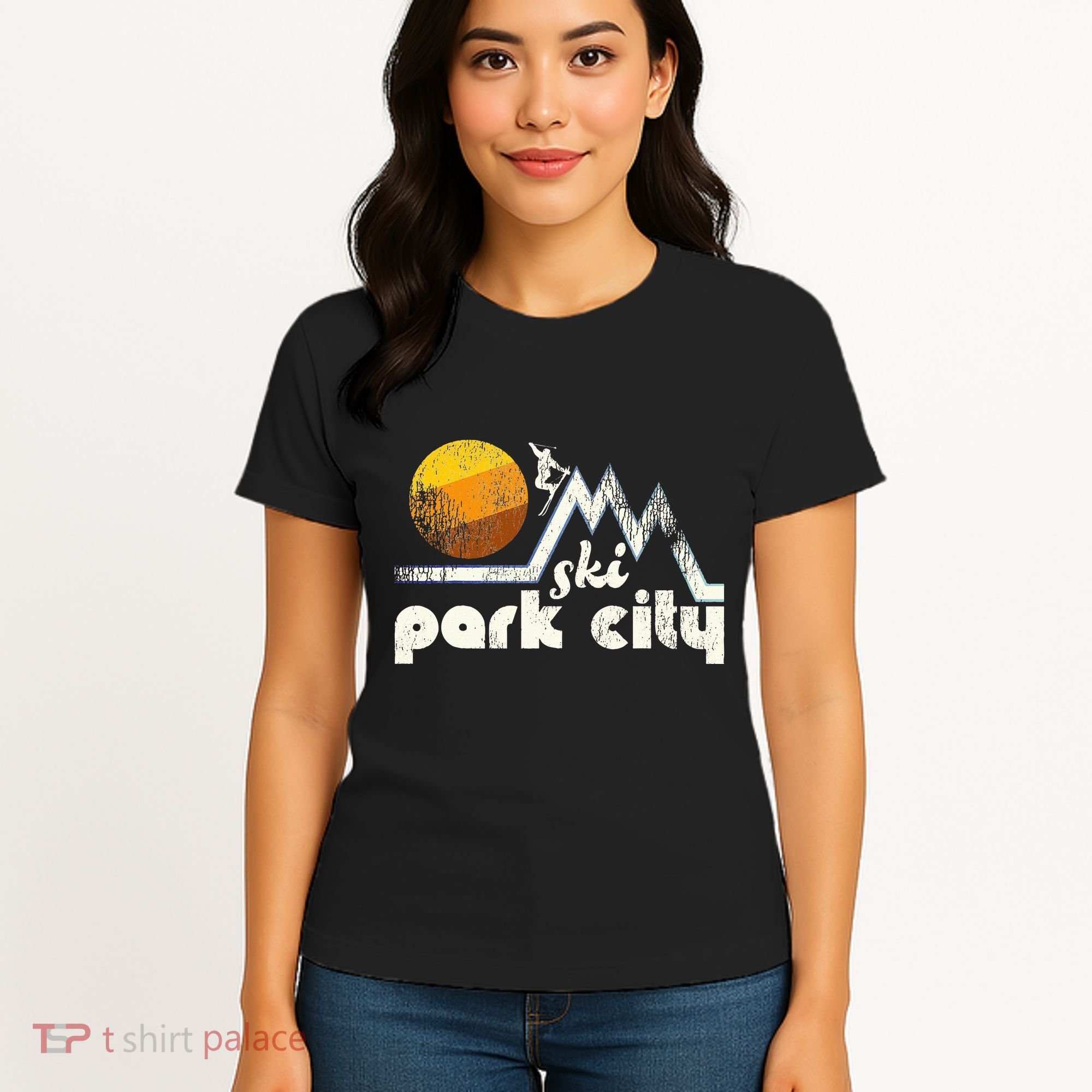70s Style Ski Park City Utah Women's T-Shirt