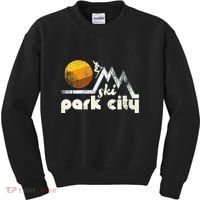 70s Style Ski Park City Utah Kids Sweatshirt thumb 0