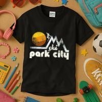 70s Style Ski Park City Utah Kids T-Shirt thumb 3