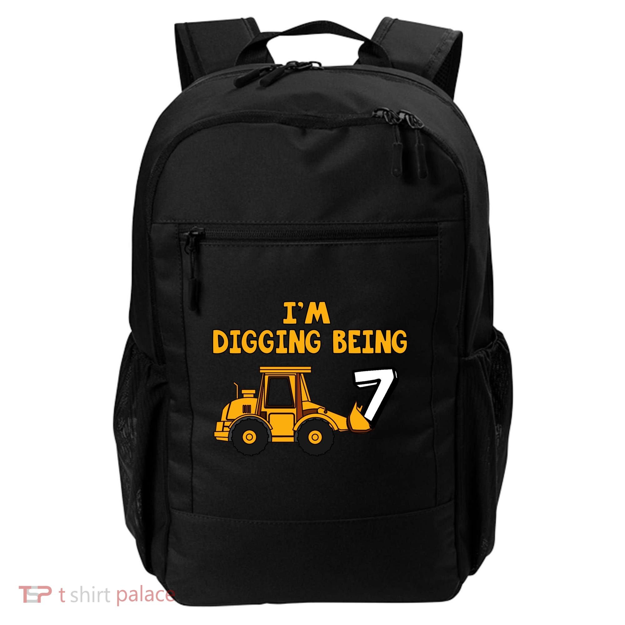 7th Birthday I'm Digging Being Seven Backpack