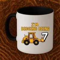 7th Birthday I'm Digging Being Seven Coffee Mug thumb 2