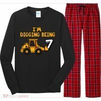 7th Birthday I'm Digging Being Seven Long Sleeve Pajama Set thumb 0