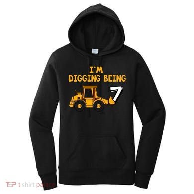 7th Birthday I'm Digging Being Seven Women's Hoodie