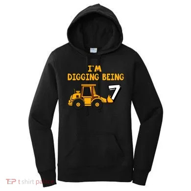 7th Birthday I'm Digging Being Seven Women's Hoodie
