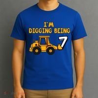 7th Birthday I'm Digging Being Seven T-Shirt thumb 3