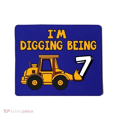 7th Birthday I'm Digging Being Seven Mousepad