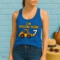 7th Birthday I'm Digging Being Seven Women's Tank Top thumb 2