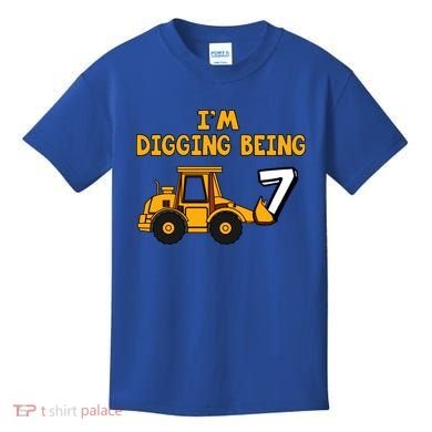 7th Birthday I'm Digging Being Seven Kids T-Shirt