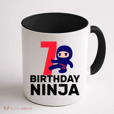 7th Birthday Ninja Coffee Mug back
