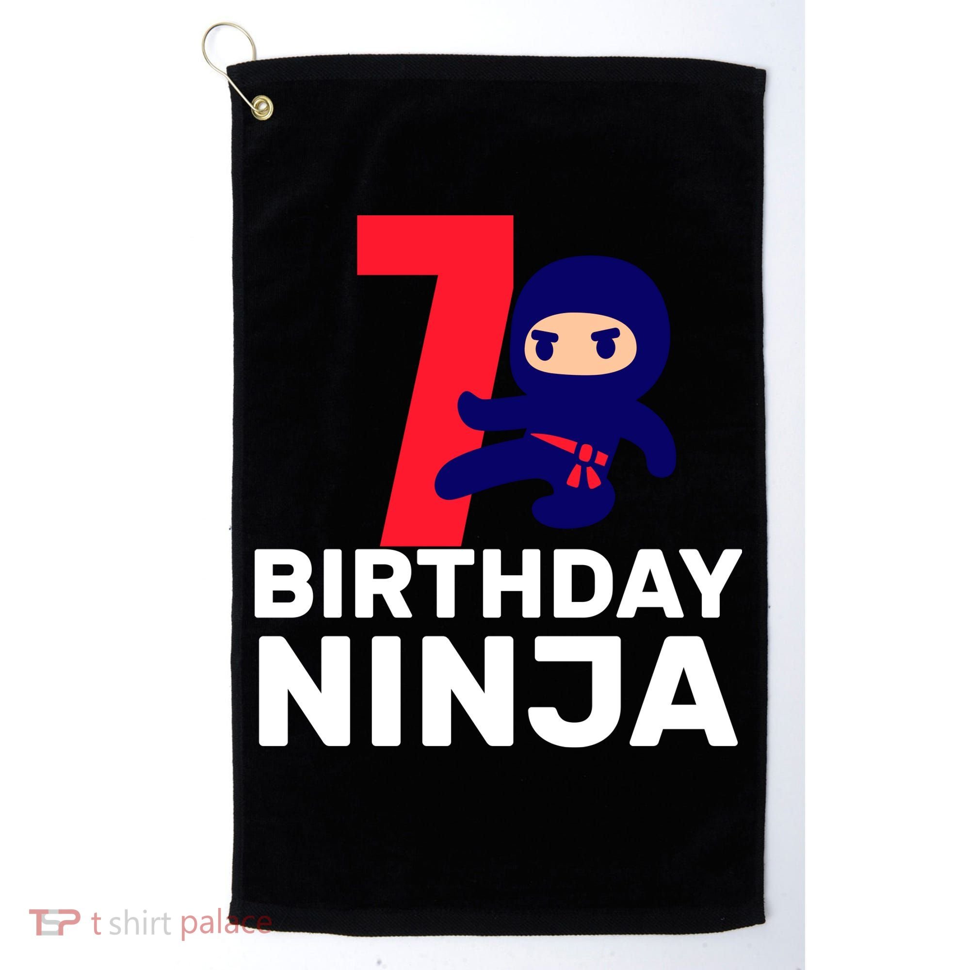 7th Birthday Ninja Golf Towel