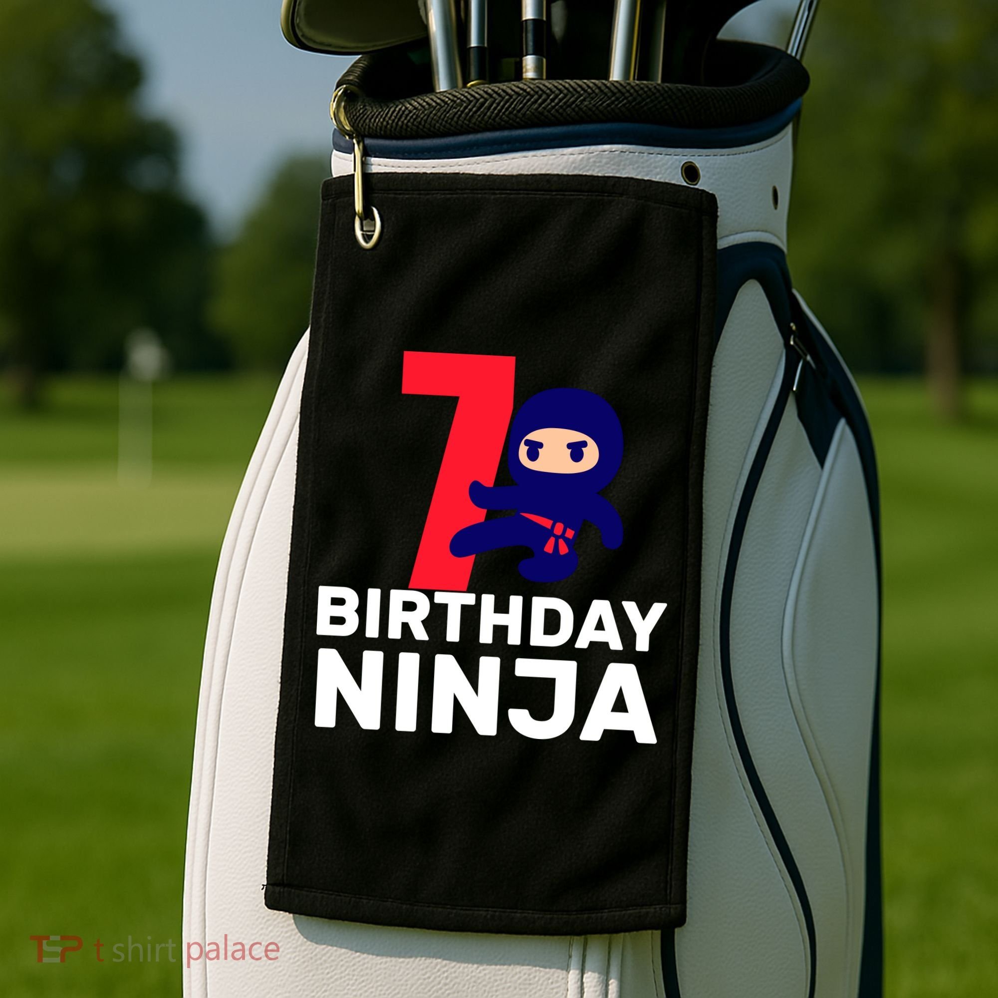7th Birthday Ninja Golf Towel
