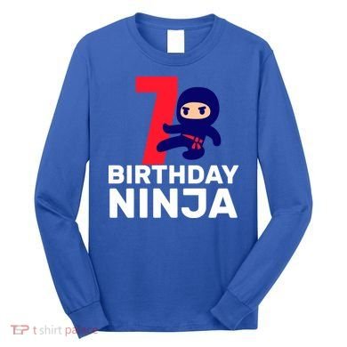 7th Birthday Ninja Long Sleeve Shirt