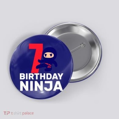 7th Birthday Ninja Button