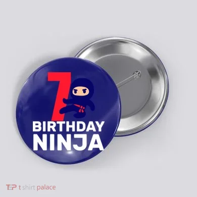 7th Birthday Ninja Button