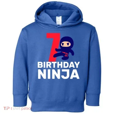 7th Birthday Ninja Toddler Hoodie