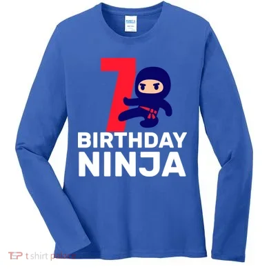 7th Birthday Ninja Women's Long Sleeve Shirt
