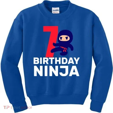 7th Birthday Ninja Kids Sweatshirt