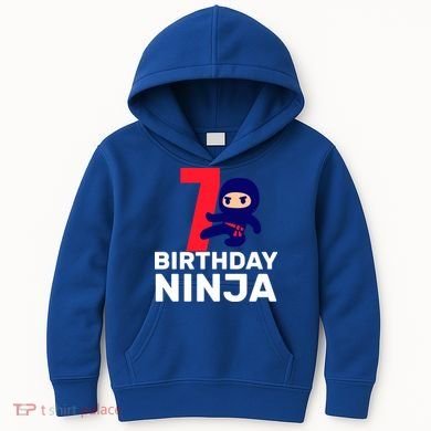 7th Birthday Ninja Kids Hoodie