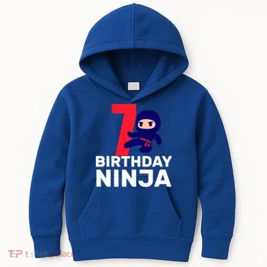 7th Birthday Ninja Kids Hoodie