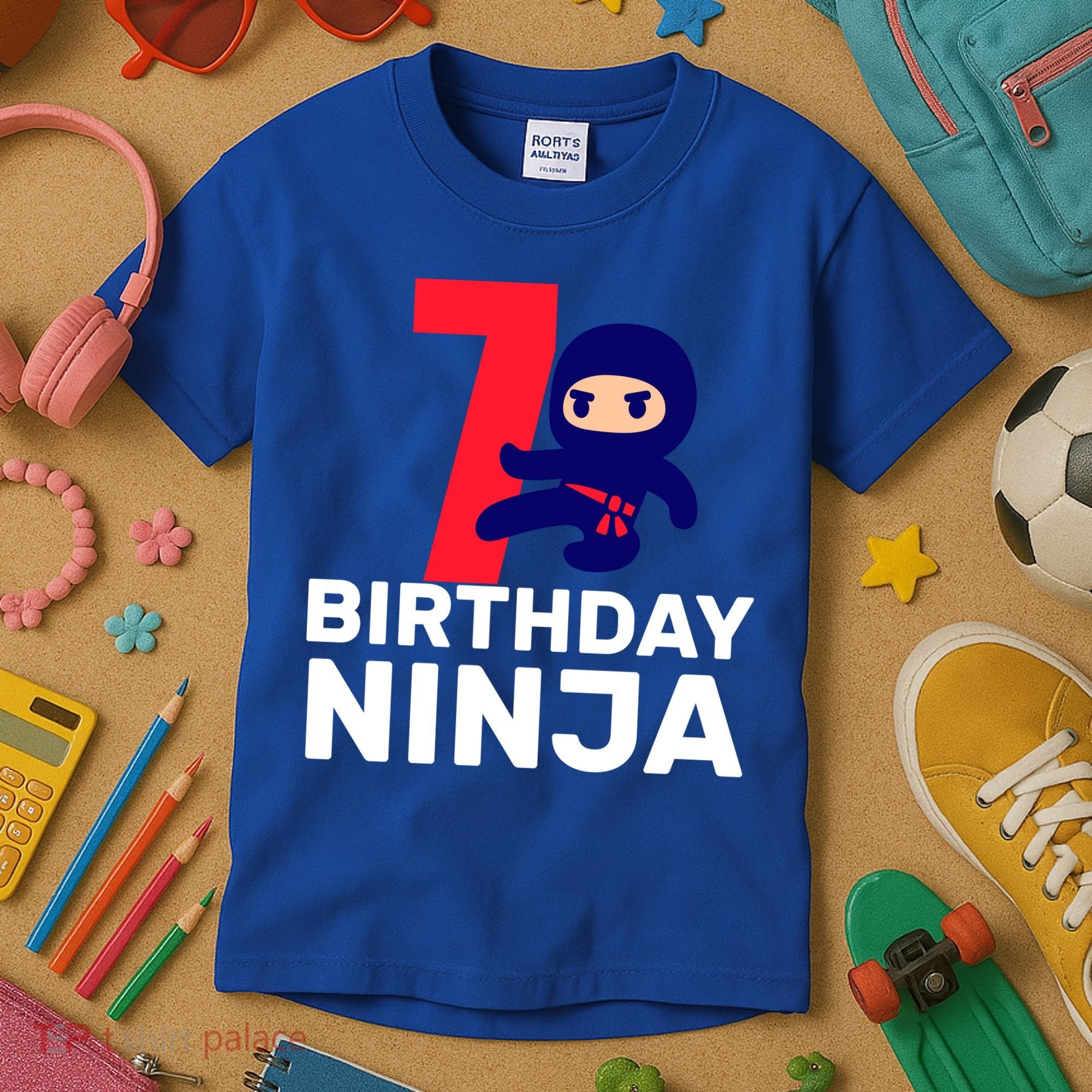 7th Birthday Ninja Kids T-Shirt
