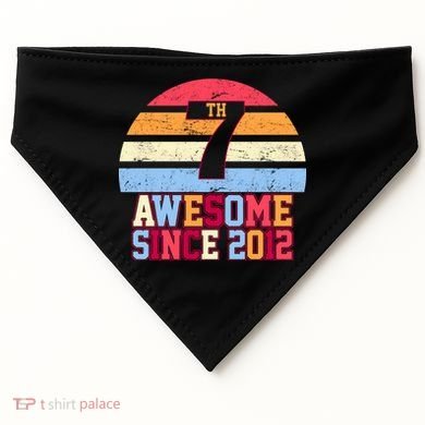 7th Birthday Vintage 7 Years Old USA-Made Doggie Bandana