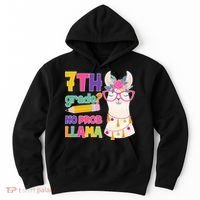 7th Grade? No Prob Llama Hoodie thumb 0