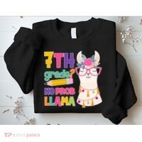 7th Grade? No Prob Llama Sweatshirt thumb 2