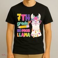 7th Grade? No Prob Llama T-Shirt thumb 3