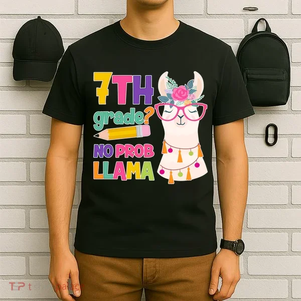 7th Grade? No Prob Llama T-Shirt