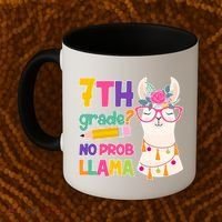 7th Grade? No Prob Llama Coffee Mug thumb 2