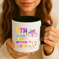 7th Grade? No Prob Llama Coffee Mug thumb 3