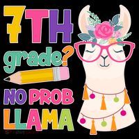 7th Grade? No Prob Llama Ornament thumb 1