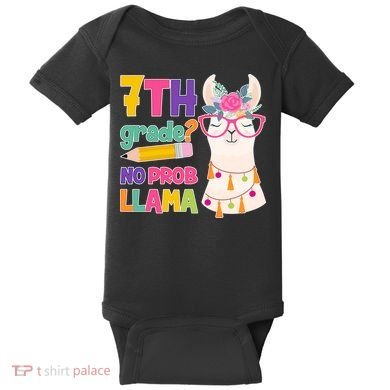 7th Grade? No Prob Llama Baby Bodysuit