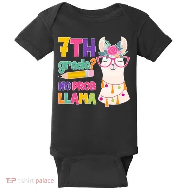 7th Grade? No Prob Llama Baby Bodysuit