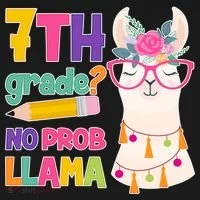 7th Grade? No Prob Llama Baby Bodysuit thumb 2