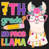 7th Grade? No Prob Llama Hat thumb 2