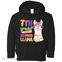 7th Grade? No Prob Llama Toddler Hoodie thumb 0