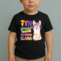 7th Grade? No Prob Llama Toddler T-Shirt thumb 2